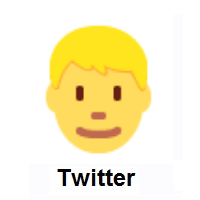 Man: Blond Hair on Twitter Twemoji