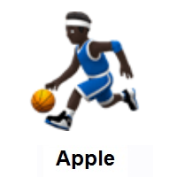 Man Bouncing Ball: Dark Skin Tone on Apple iOS