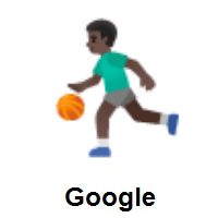 Man Bouncing Ball: Dark Skin Tone on Google Android