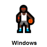 Man Bouncing Ball: Dark Skin Tone on Microsoft Windows
