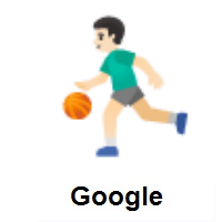 Man Bouncing Ball: Light Skin Tone on Google Android