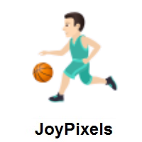 Man Bouncing Ball: Light Skin Tone on JoyPixels
