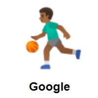 Man Bouncing Ball: Medium-Dark Skin Tone on Google Android