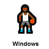 Man Bouncing Ball: Medium-Dark Skin Tone on Microsoft Windows