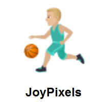 Man Bouncing Ball: Medium-Light Skin Tone on JoyPixels