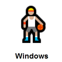 Man Bouncing Ball: Medium-Light Skin Tone on Microsoft Windows