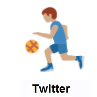 Man Bouncing Ball: Medium Skin Tone on Twitter Twemoji