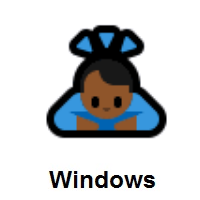 Man Bowing: Medium-Dark Skin Tone on Microsoft Windows
