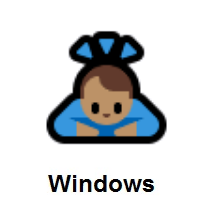 Man Bowing: Medium Skin Tone on Microsoft Windows