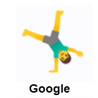 Man Cartwheeling on Google Android