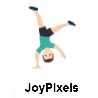 Man Cartwheeling: Light Skin Tone on JoyPixels