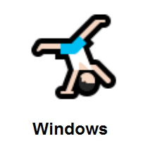 Man Cartwheeling: Light Skin Tone on Microsoft Windows