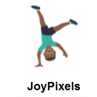 Man Cartwheeling: Medium-Dark Skin Tone on JoyPixels