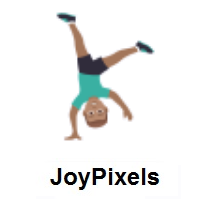 Man Cartwheeling: Medium Skin Tone on JoyPixels