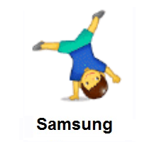 Man Cartwheeling on Samsung