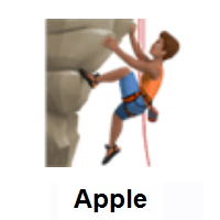 Man Climbing: Medium Skin Tone on Apple iOS