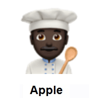Man Cook: Dark Skin Tone on Apple iOS