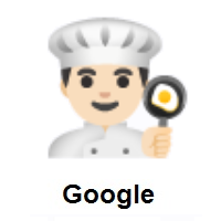 Man Cook: Light Skin Tone on Google Android