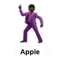 Man Dancing: Dark Skin Tone on Apple iOS