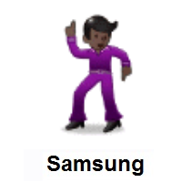 Man Dancing: Dark Skin Tone on Samsung
