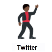Man Dancing: Dark Skin Tone on Twitter Twemoji
