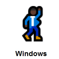 Man Dancing: Dark Skin Tone on Microsoft Windows