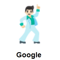 Man Dancing: Light Skin Tone on Google Android