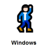 Man Dancing: Light Skin Tone on Microsoft Windows