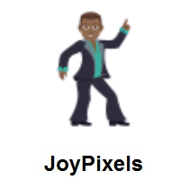 Man Dancing: Medium-Dark Skin Tone on JoyPixels