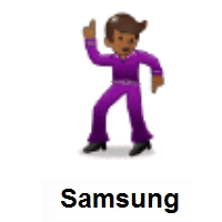 Man Dancing: Medium-Dark Skin Tone on Samsung