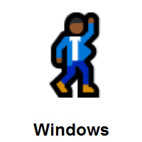 Man Dancing: Medium-Dark Skin Tone on Microsoft Windows