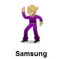 Man Dancing: Medium-Light Skin Tone on Samsung