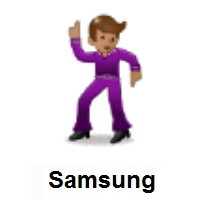 Man Dancing: Medium Skin Tone on Samsung