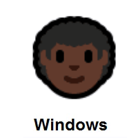 Man: Dark Skin Tone, Curly Hair on Microsoft Windows