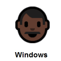 Man: Dark Skin Tone on Microsoft Windows