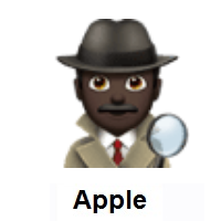 Man Detective: Dark Skin Tone on Apple iOS