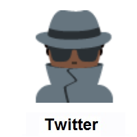 Man Detective: Dark Skin Tone on Twitter Twemoji