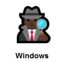Man Detective: Dark Skin Tone on Microsoft Windows