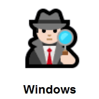Man Detective: Light Skin Tone on Microsoft Windows