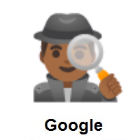 Man Detective: Medium-Dark Skin Tone on Google Android
