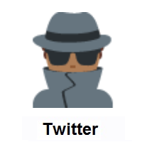Man Detective: Medium-Dark Skin Tone on Twitter Twemoji