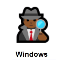 Man Detective: Medium-Dark Skin Tone on Microsoft Windows