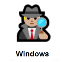 Man Detective: Medium-Light Skin Tone on Microsoft Windows
