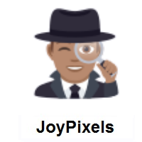 Man Detective: Medium Skin Tone on JoyPixels