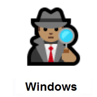 Man Detective: Medium Skin Tone on Microsoft Windows
