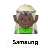 Man Elf: Dark Skin Tone on Samsung