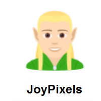 Man Elf: Light Skin Tone on JoyPixels