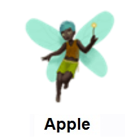 Man Fairy: Dark Skin Tone on Apple iOS