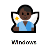 Man Fairy: Dark Skin Tone on Microsoft Windows