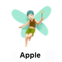 Man Fairy: Light Skin Tone on Apple iOS